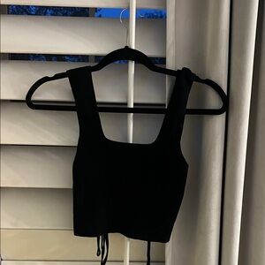 Anthropologie Black Crop Top